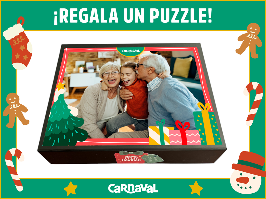 Puzzle Personalizable Redondo 500 piezas Navidad