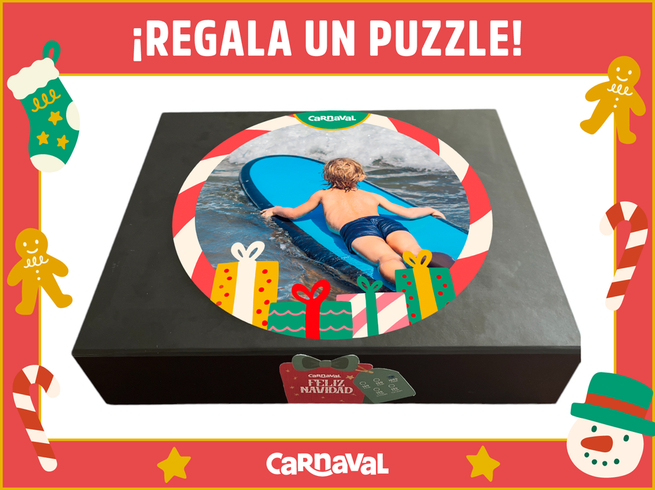 Puzzle Personalizable Redondo 500 piezas Navidad