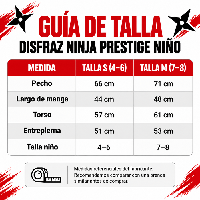 Disfraz Ninja Prstg Niño