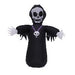 Inflable de fantasma negro con cara de calavera