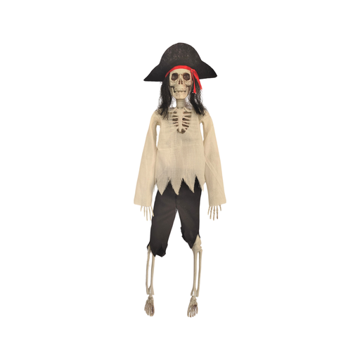 Esqueleto Pirata con Sombrero Colgante 40 cm decoración de Halloween