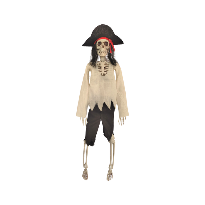 Esqueleto Pirata con Sombrero Colgante 40 cm decoración de Halloween