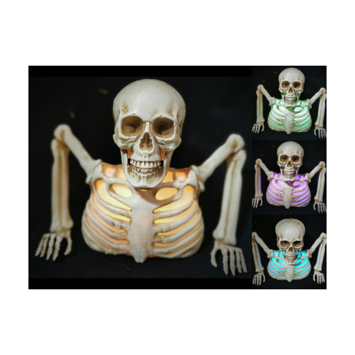 Esqueleto Emergente con Luz Multicolor 20 cm decoración de Halloween