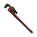 Llave de tubo de plástico con aspecto oxidado