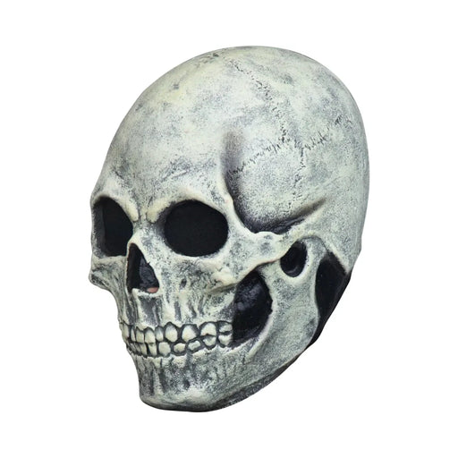 Máscara de látex de calavera blanca con efecto glow