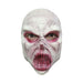 Máscara Ghoul de rostro pálido con ojos enrojecidos y boca abierta