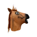 Máscara Látex Caballo, máscara de cabeza de caballo café con crin