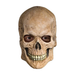 Máscara de látex de calavera color hueso con dientes a la vista