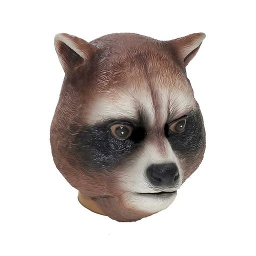 Máscara de látex de mapache de cabeza completa con rostro realista