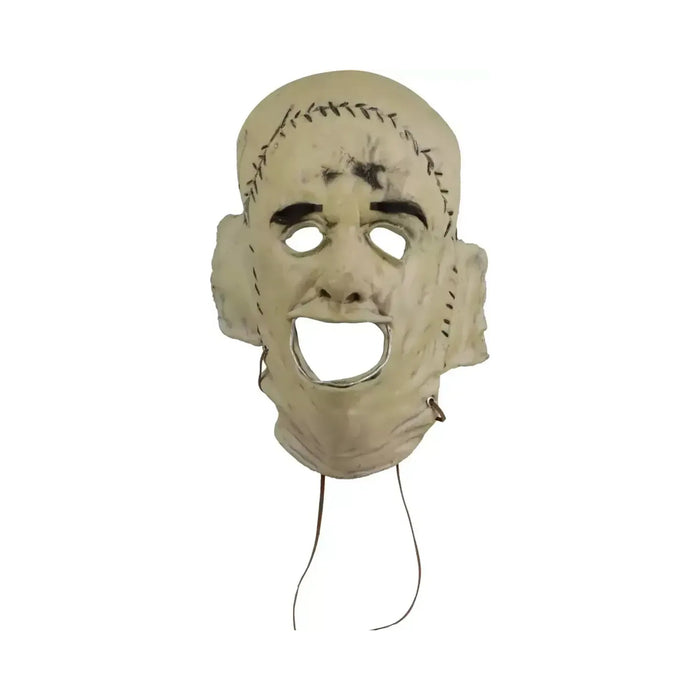 Máscara facial de látex de Leatherface con piel cosida