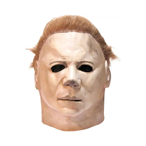 Máscara de látex de Michael Myers de Halloween II con rostro blanco y pelo castaño