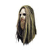 Máscara de Rob Zombie con maquillaje blanco, barba y pelo largo