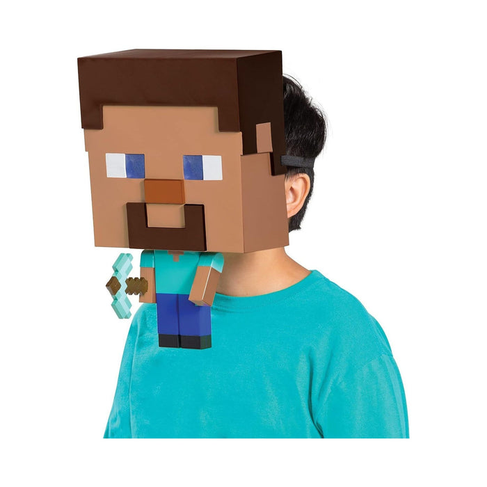 Máscara de Steve Minecraft infantil con piezas móviles, de Disguise