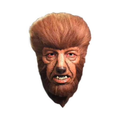 Máscara de látex The Wolf Man, hombre lobo clásico con pelo café