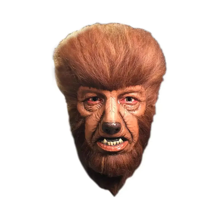 Máscara de látex The Wolf Man, hombre lobo clásico con pelo café