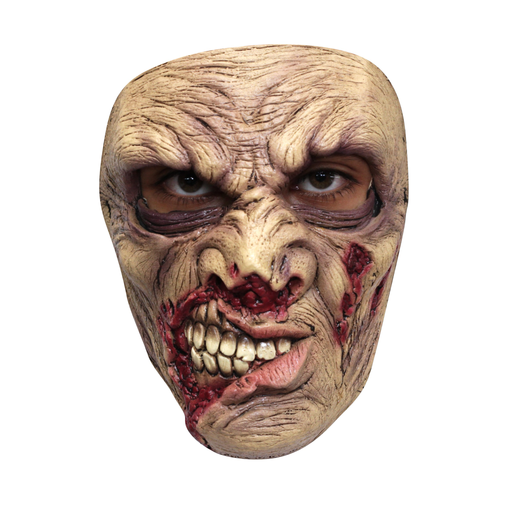 Máscara de látex de zombie con piel podrida