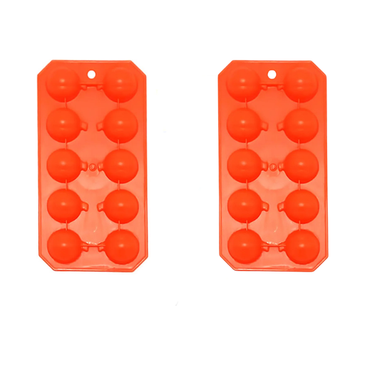 Moldes para hielo naranjos con 10 cavidades en forma de calabaza