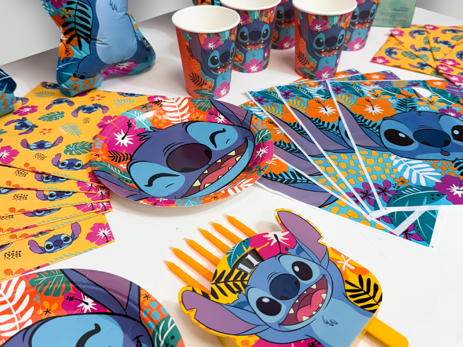 Caja Cumpleaños De Stitch Full Decoración Para 20 Personas