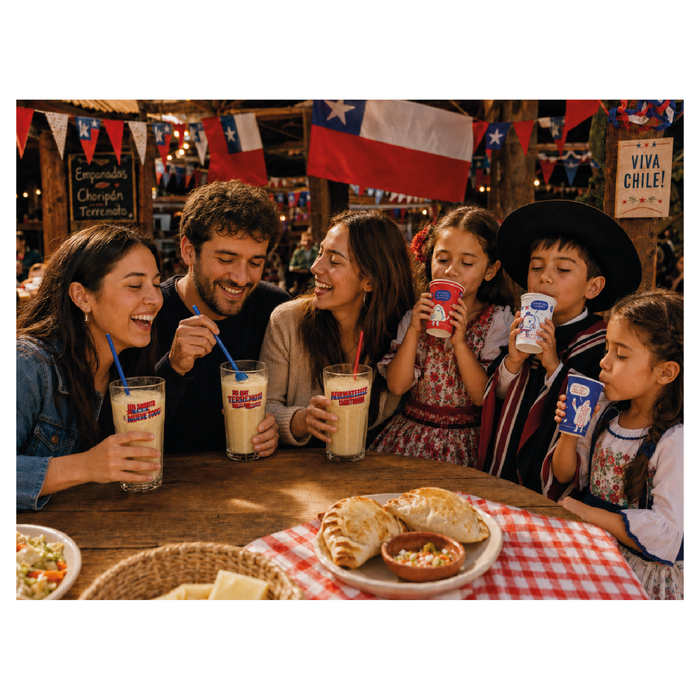 Pack Terremoto Fiestas Patrias | Vasos + Cucharas Bombilla