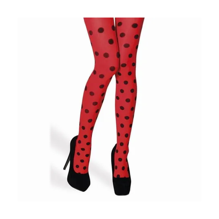 Panty rojo con lunares negros
