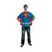 Hombre con polera de Superman y capa roja