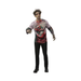 Hombre con polera de zombie de manga larga con estampado de camisa rasgada, sangre y vísceras
