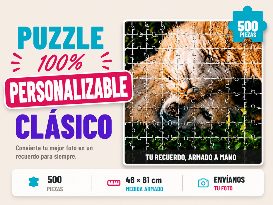 Puzzle Personalizable De 500 Piezas (46 X 61 cm)