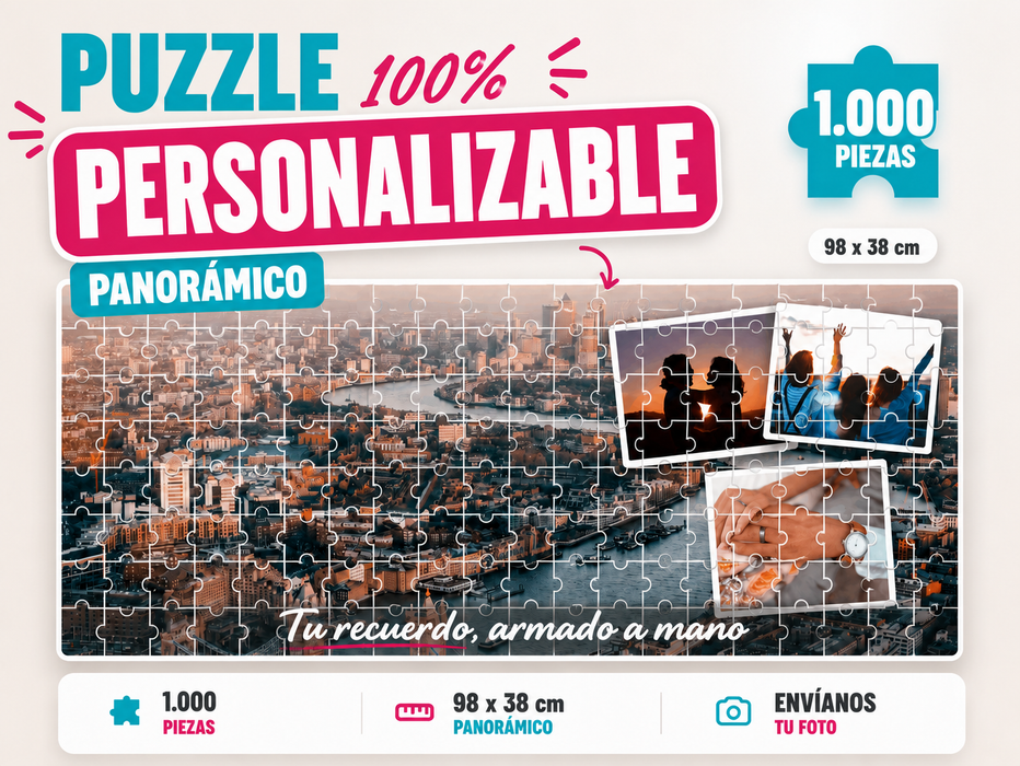 Puzzle Personalizable Panorámico 1000 Piezas (98 X 38 cm)