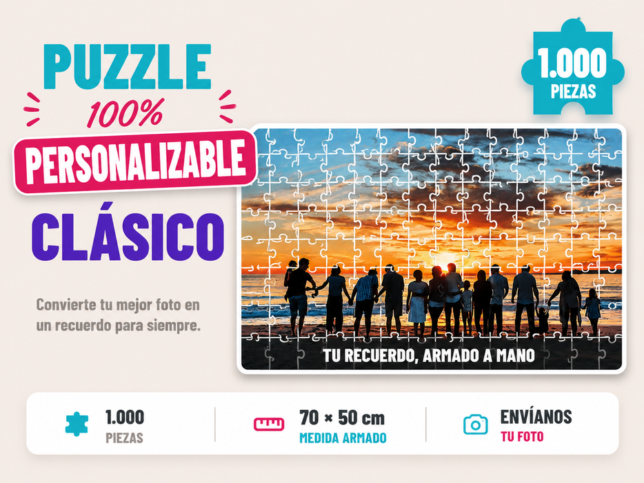 Puzzle Personalizable 1000 Piezas (50 X 70 Cm)