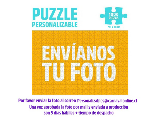Puzzle personalizado redondo 500 piezas, envía tu foto, 55 cm de diámetro