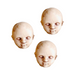Set de 3 caritas de bebé poseído color piel con ojos cerrados