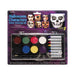 Set de maquillaje Halloween Characters con paleta de 8 colores, crayones y pincel en estuche