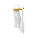 Sombrero árabe blanco con cordón dorado