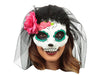 Mascara Catrina Con Velo 9 Ojos Verde Agua - Ghoulish - Carnaval Online