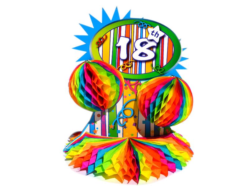 Centro De Mesa Multicolor 18 Años - Nick - Carnaval Online