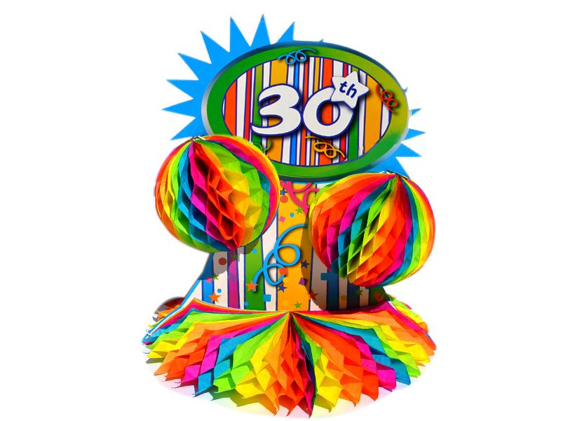 Centro De Mesa Multicolor 30 Años - Nick - Carnaval Online