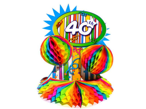 Centro De Mesa Multicolor 40 Años - Nick - Carnaval Online