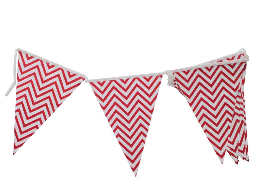 Banderines Chevron X 12 Rojo