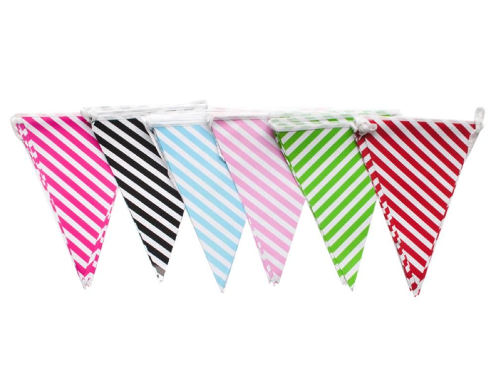 Banderines Rayas X 12 Fucsia