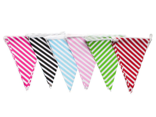 Banderines Rayas X 12 Fucsia - Airy - Carnaval Online