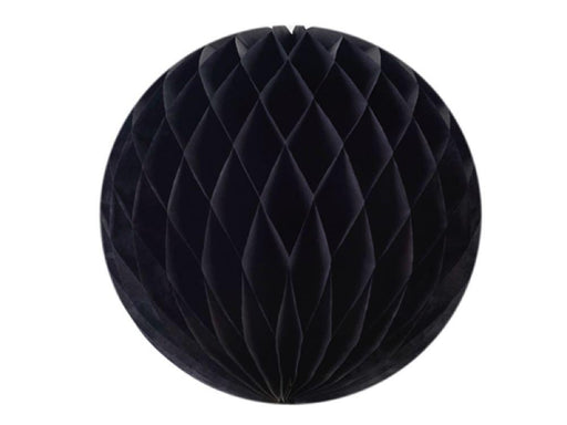 Decoracion Bola Papel 15 Cm Negro - Airy - Carnaval Online
