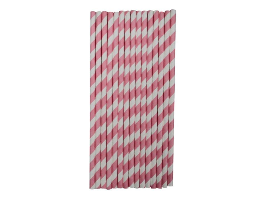 Bombilla Rayas X 25 Rosada - Airy - Carnaval Online