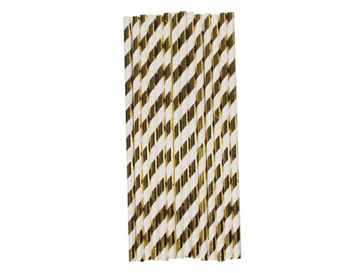 Bombilla Rayas X 25 Dorado - Airy - Carnaval Online