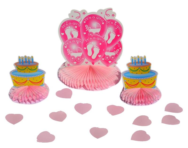 Globo R12 Baby Shower Niña Rosado Blanco 25 Unidades