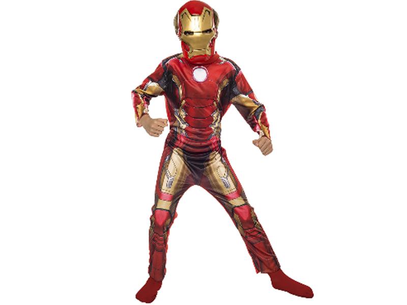 Disfraz Assemble Iron Man C/Musculos 7-8 Años - Glam - Carnaval Online