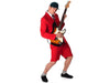 Disfraz Rockero Shorts Rojo Hombre M - Airy - Carnaval Online