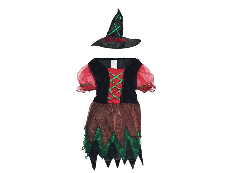 Disfraz Brujita Rojo Verde 4-6 Años - Airy - Carnaval Online