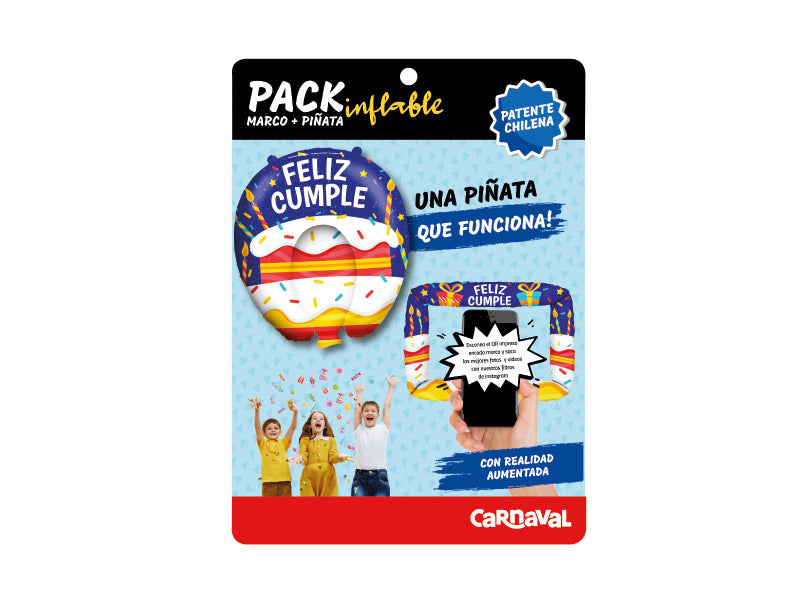 Pack Piñata Y Marco Inflable Torta