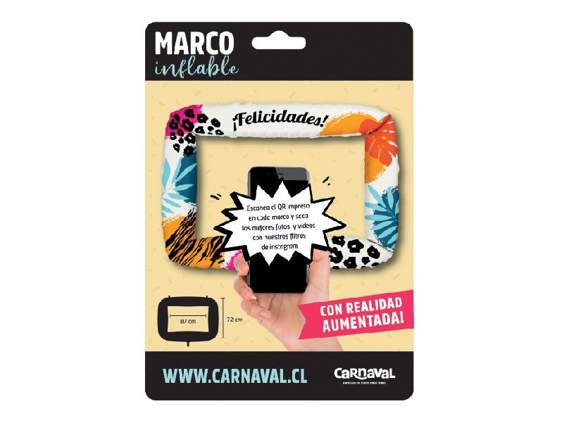 Marco Inflable Animal Print Blanco-Carnavalonline