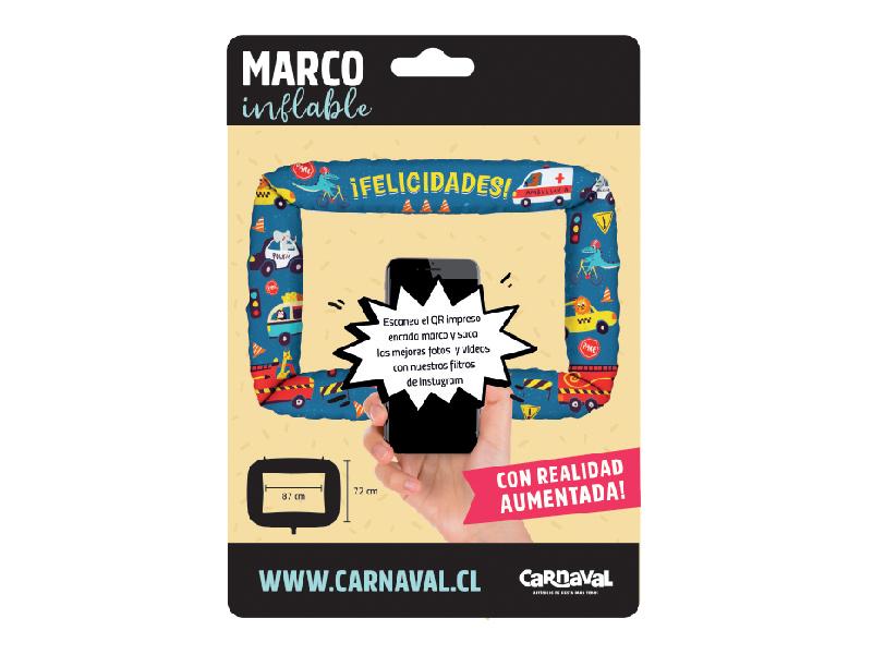 Marco Inflable Autos Verde-Carnavalonline